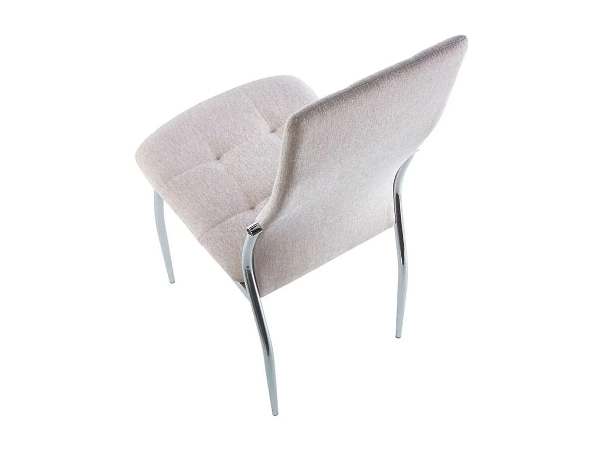 Pack 4 sillas Diana tapizado textil beige, 100 cm(alto)44 cm(ancho)57 cm(largo)
