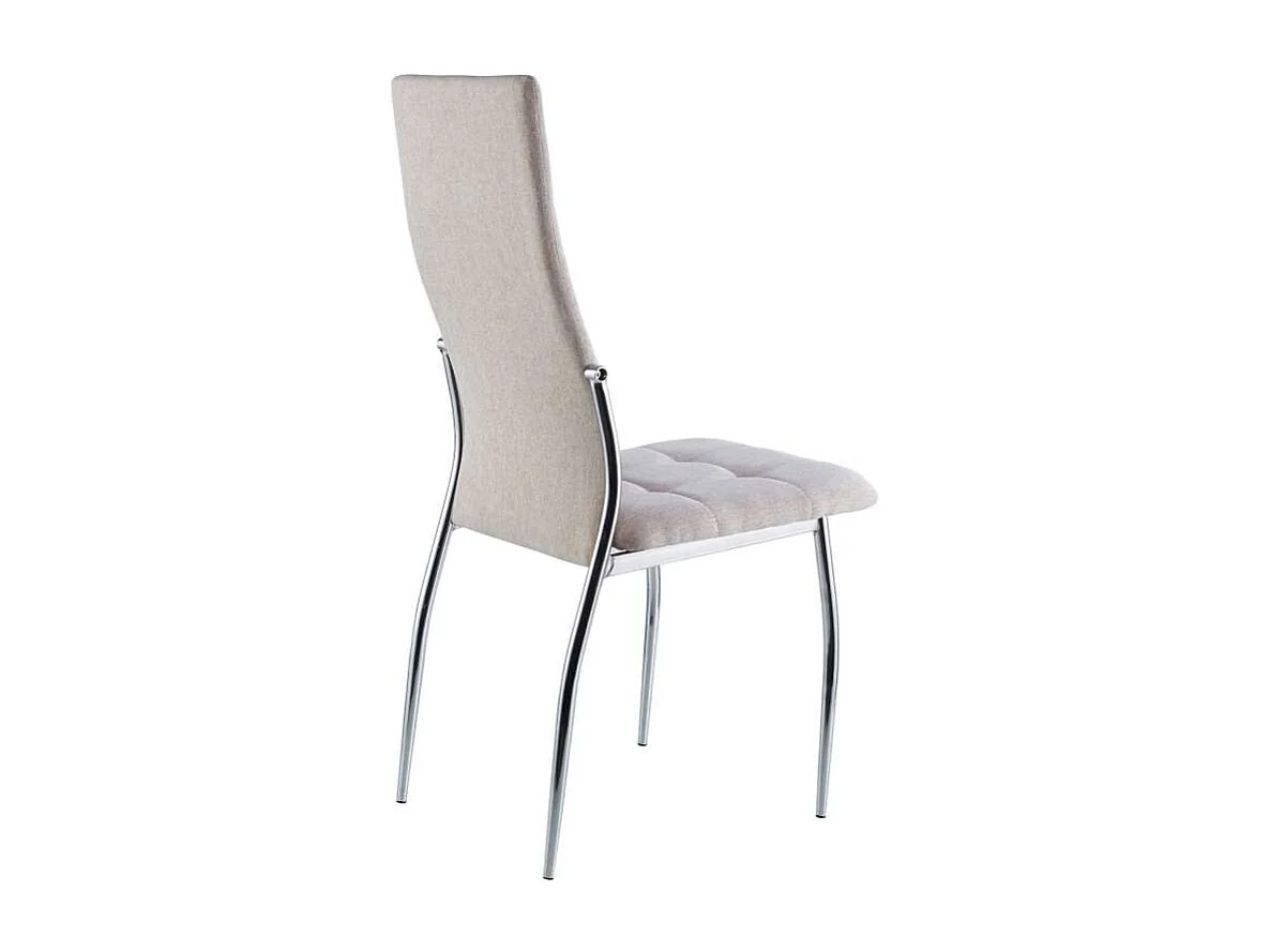 Pack 4 sillas Diana tapizado textil beige, 100 cm(alto)44 cm(ancho)57 cm(largo)