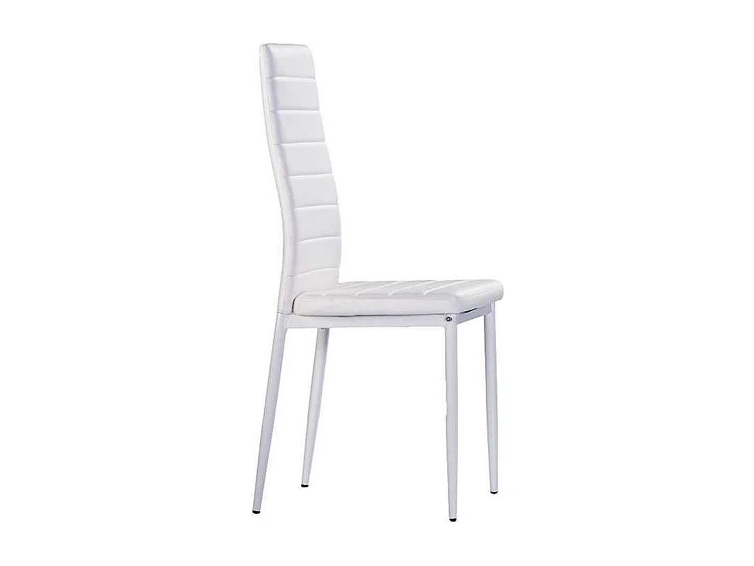 Pack 4 sillas Noa en acabado blanco, 96cm(alto) 41cm(ancho) 52cm(largo)