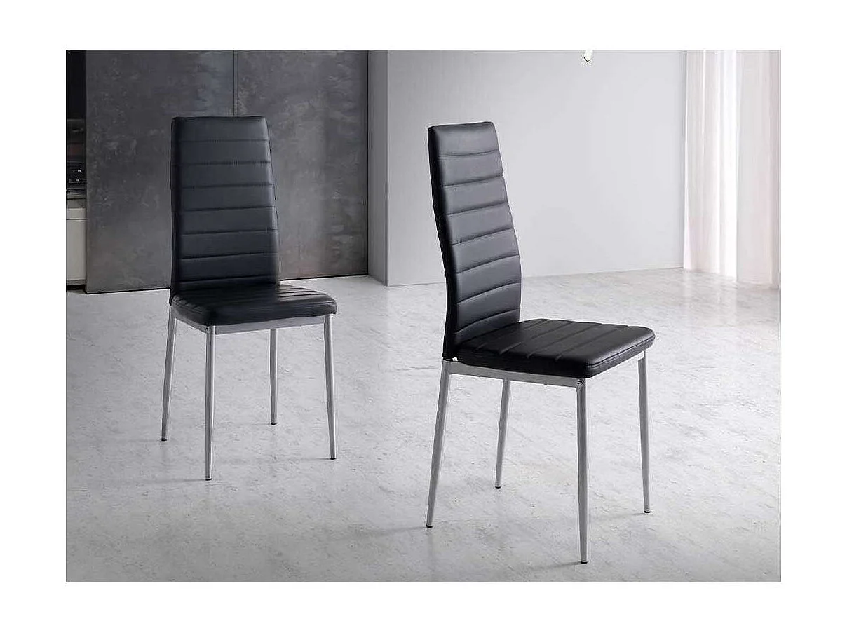 Pack 4 sillas Carmen en acabado negro 96 cm(alto)41 cm(ancho)52 cm(largo)