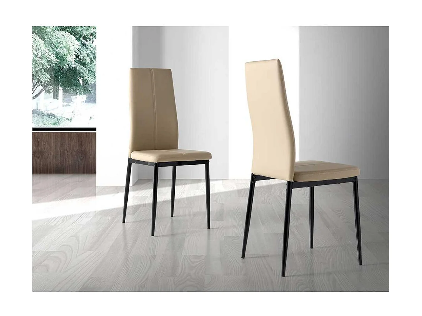 Pack 4 sillas Valeria en acabado capuchino 97 cm(alto)39 cm(ancho)41 cm(largo)