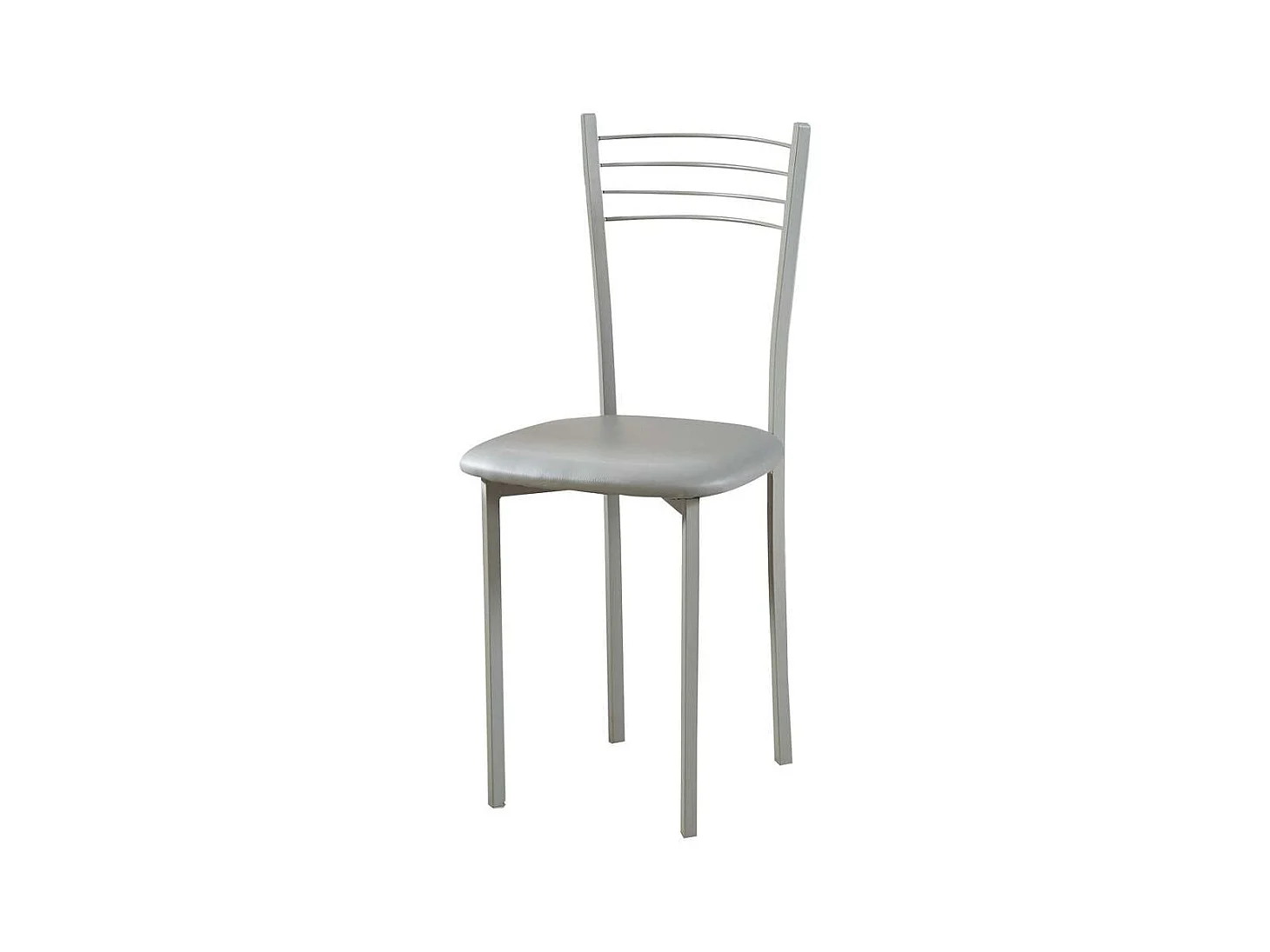 Pack de 4 sillas Md-Gabia tapizadas en tejido PU gris, 89cm(alto) 40cm(ancho) 45cm(largo)