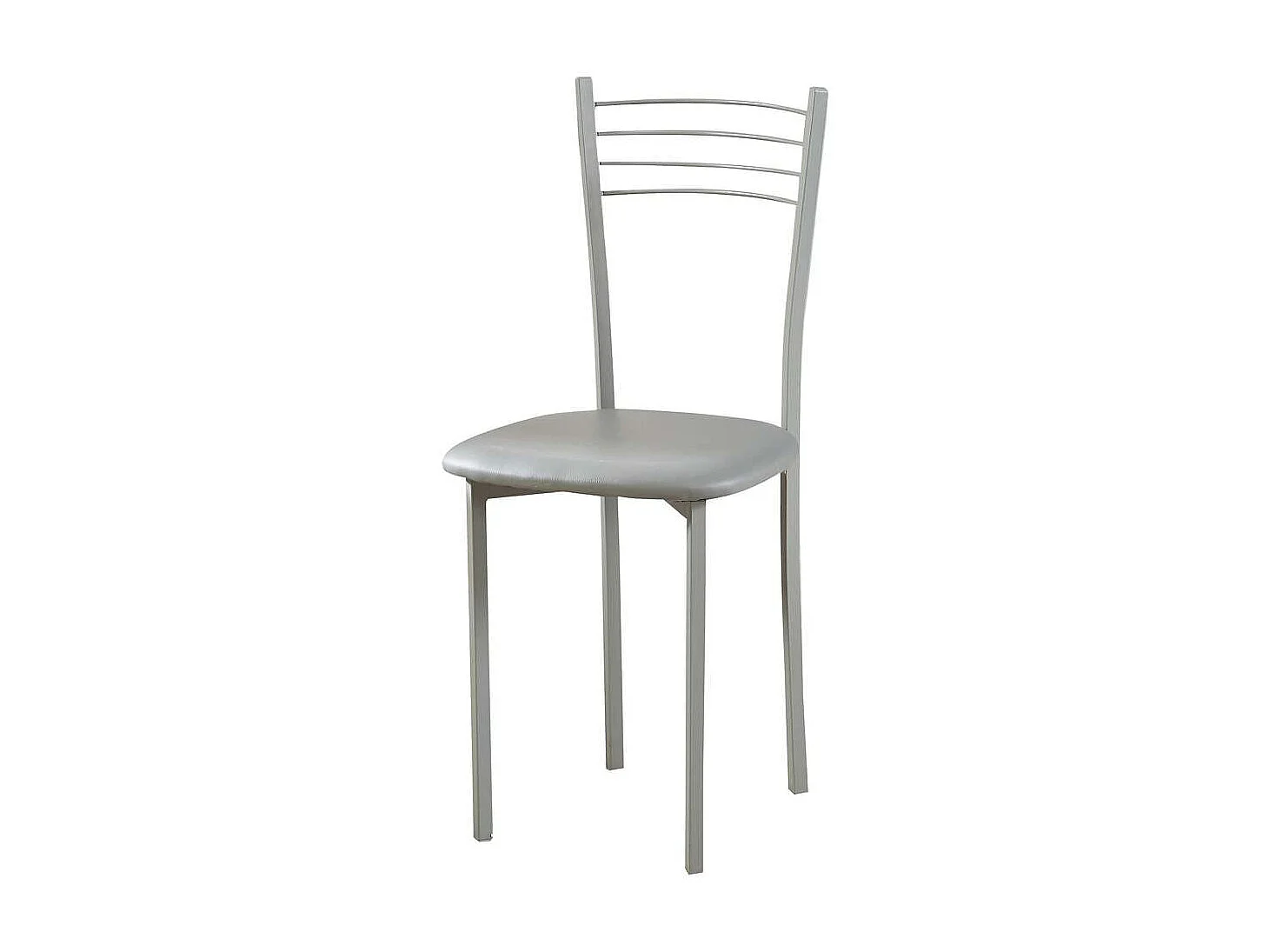 Pack de 4 sillas Md-Gabia tapizadas en tejido PU gris, 89cm(alto) 40cm(ancho) 45cm(largo)