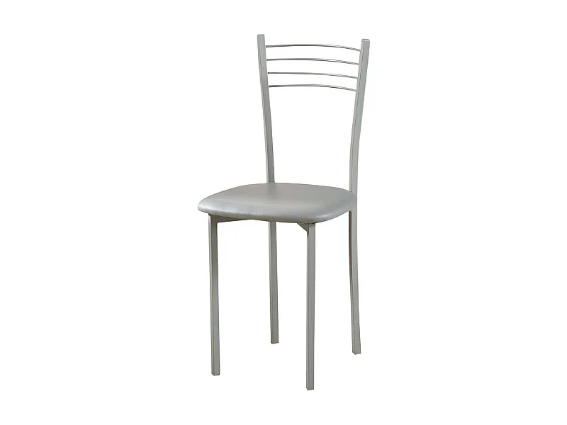 Pack de 4 sillas Md-Gabia tapizadas en tejido PU gris, 89cm(alto) 40cm(ancho) 45cm(largo)