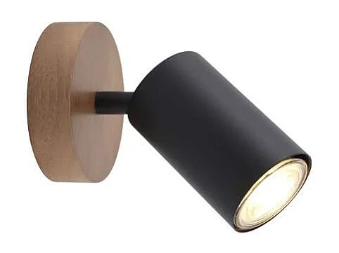 Aplique a pared modelo Pireo acabado negro, 15.5cm(alto) 10cm(ancho) 10cm(fondo)