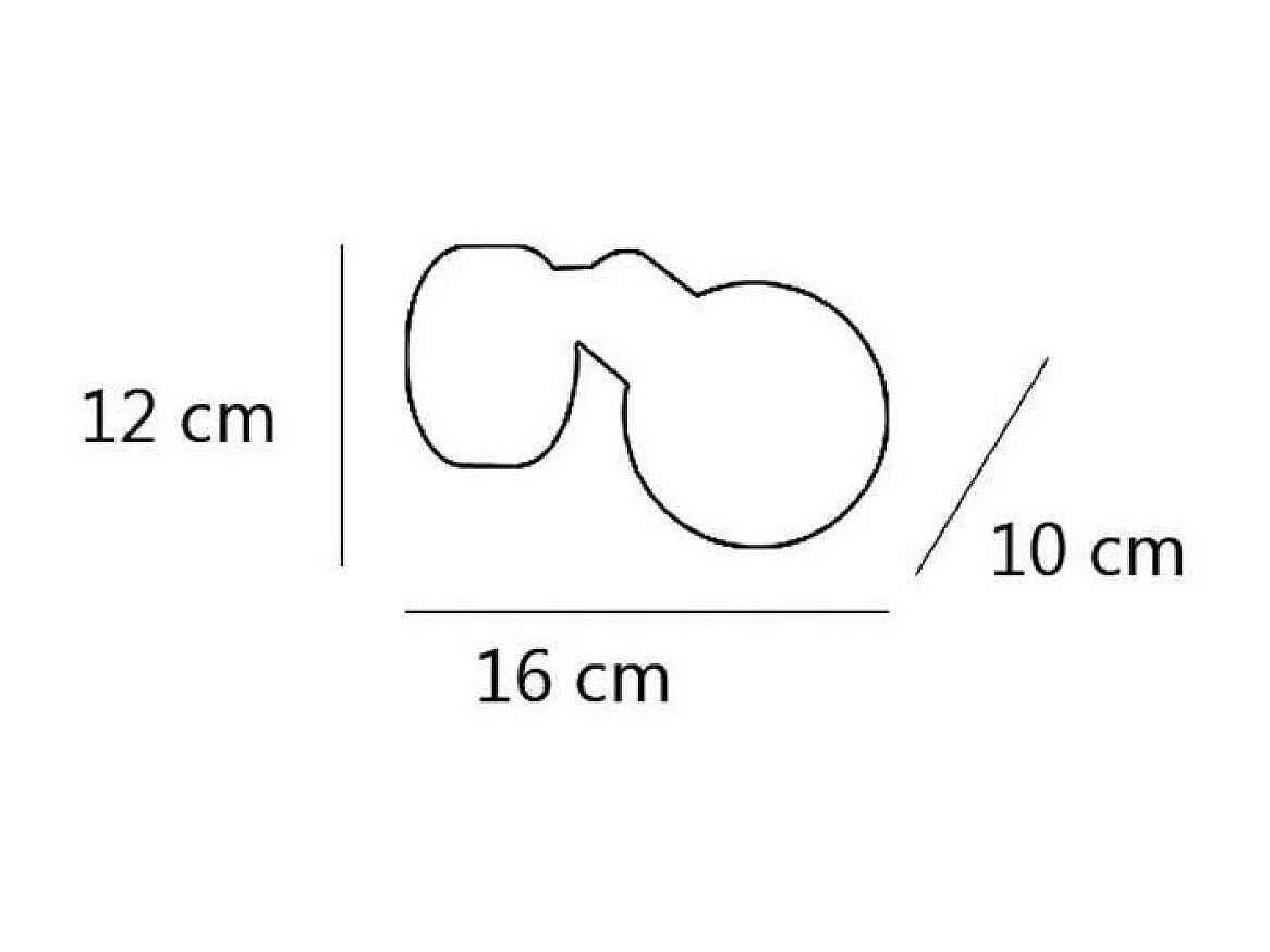 Aplique a pared Menta acabado en cuero 12 cm(alto)10 cm(ancho)16 cm(largo)