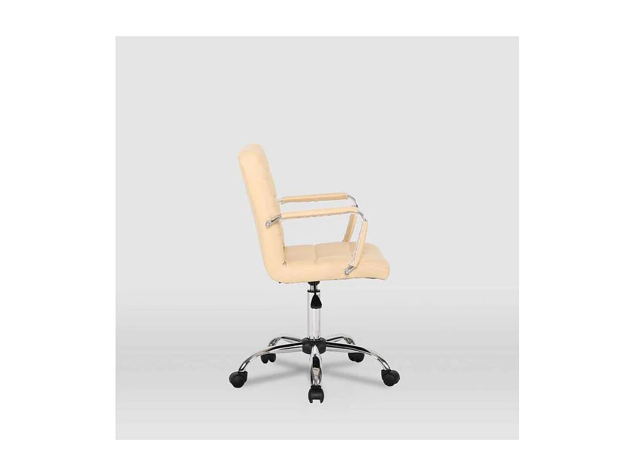 Silla de oficina Isabella en beige. Alto: 89-104, Ancho: 51, Fondo: 49.