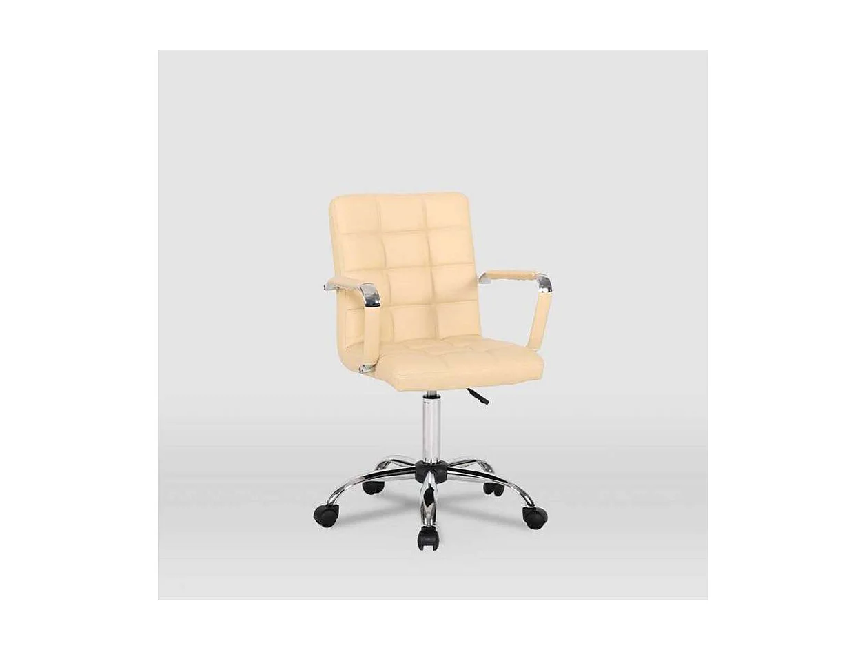 Silla de oficina Isabella en beige. Alto: 89-104, Ancho: 51, Fondo: 49.