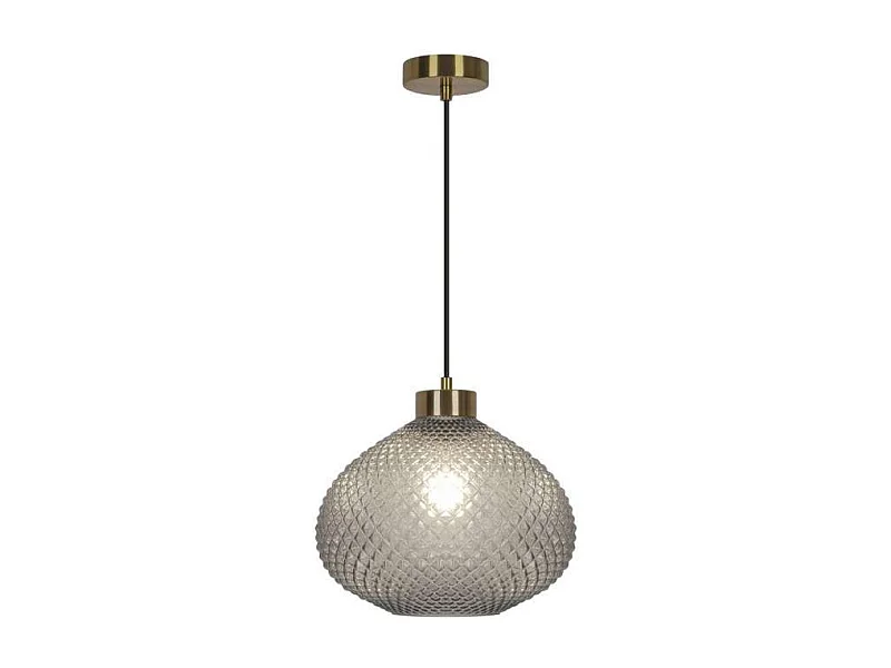 Colgante modelo Flore acabado latón/fume, 31cm(alto) 28cm(ancho) 28cm(fondo.