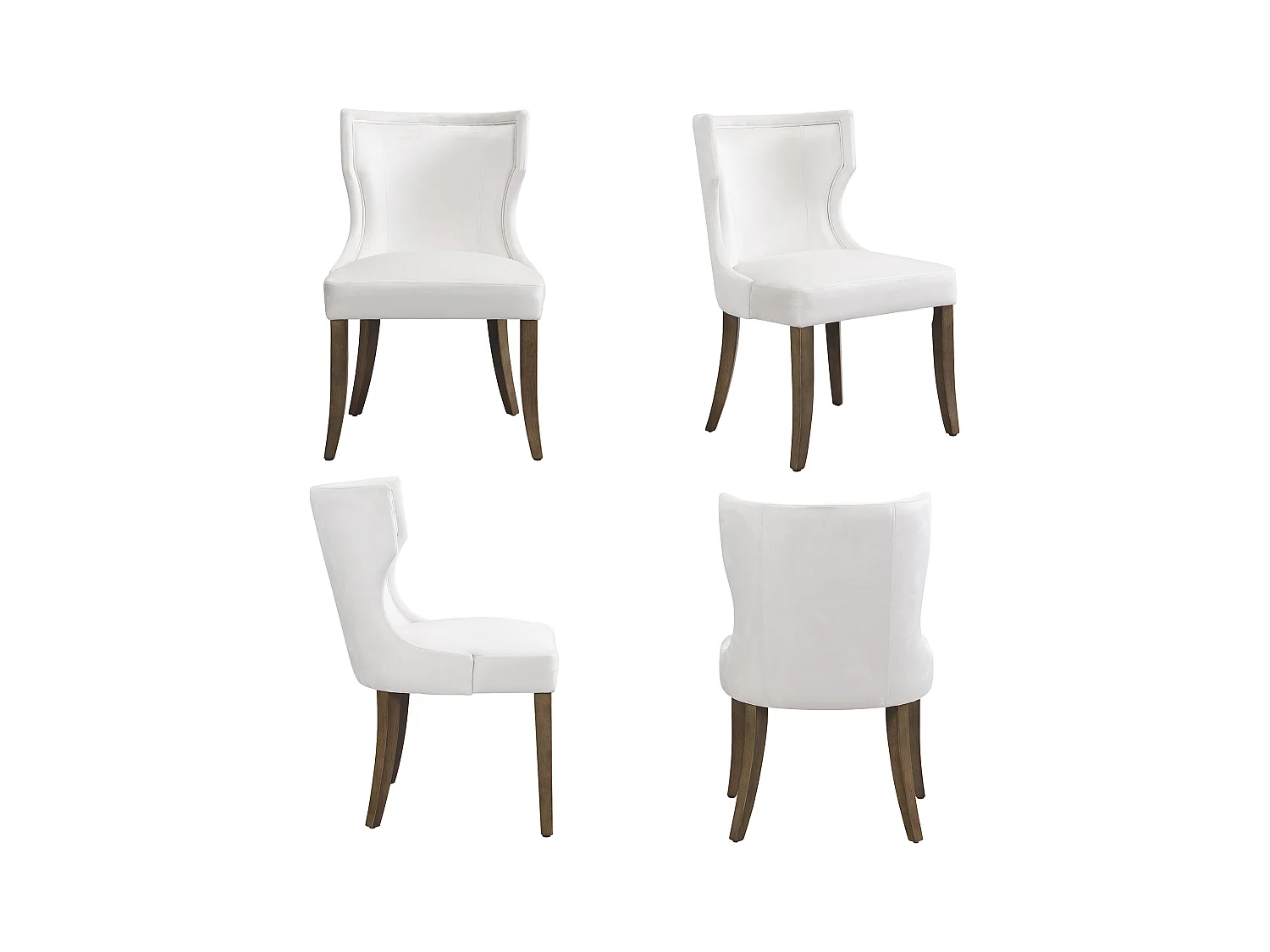 Set van 4 eetkamerstoelen, beige fluweel, gestoffeerde stoel met verstelbare poten, voor woonkamer en slaapkamer