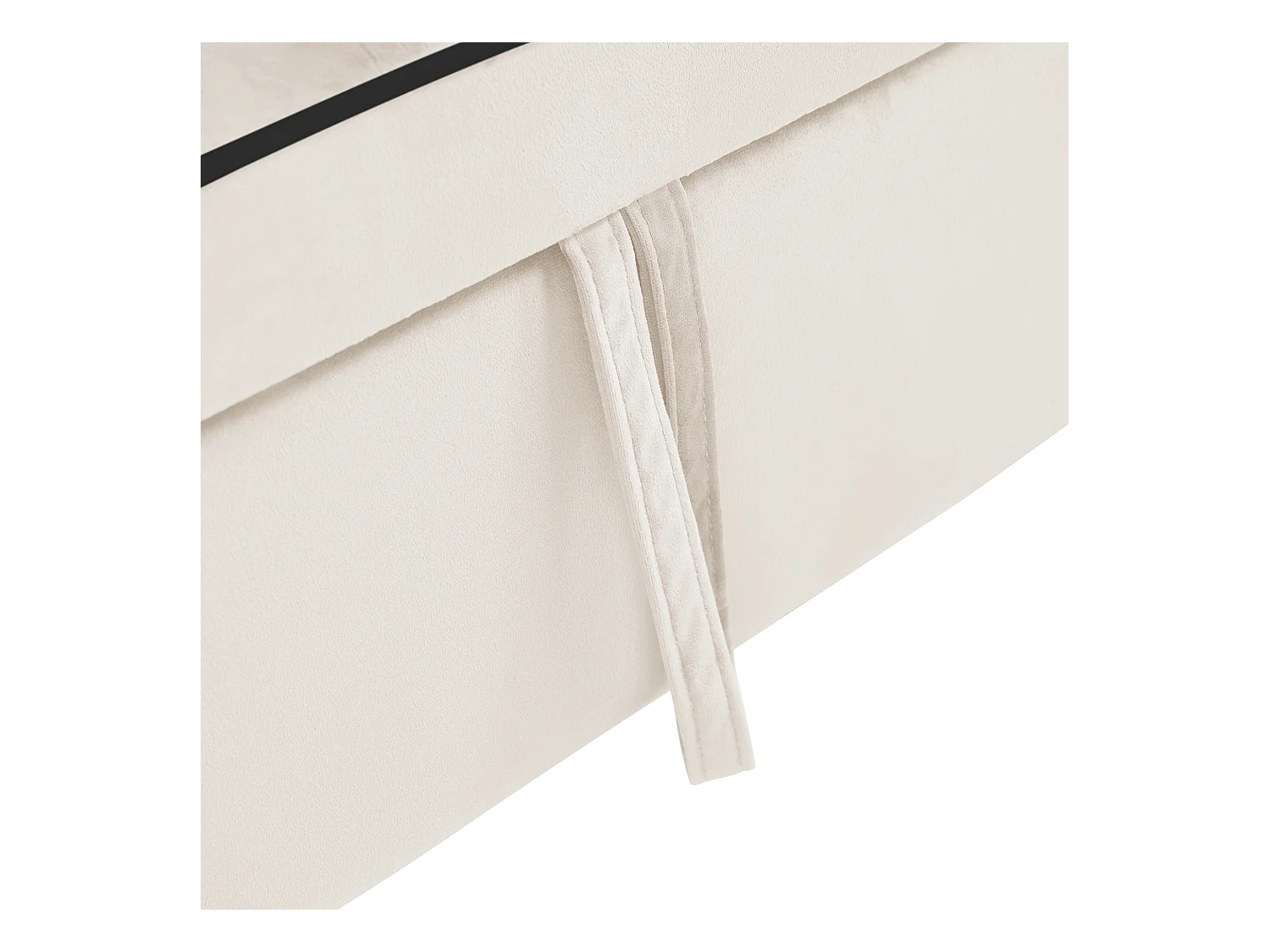 Canapé convertible, velours beige, Canapé simple avec support téléphone et porte-gobelet, pour salon et chambre