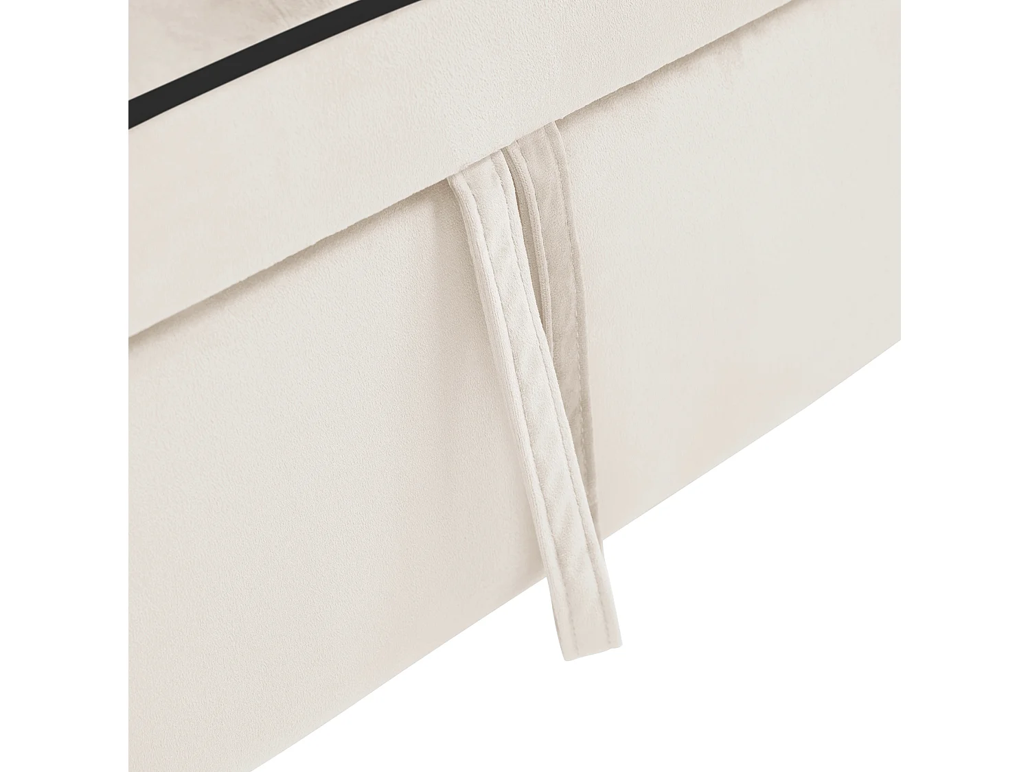 Canapé convertible, velours beige, Canapé simple avec support téléphone et porte-gobelet, pour salon et chambre