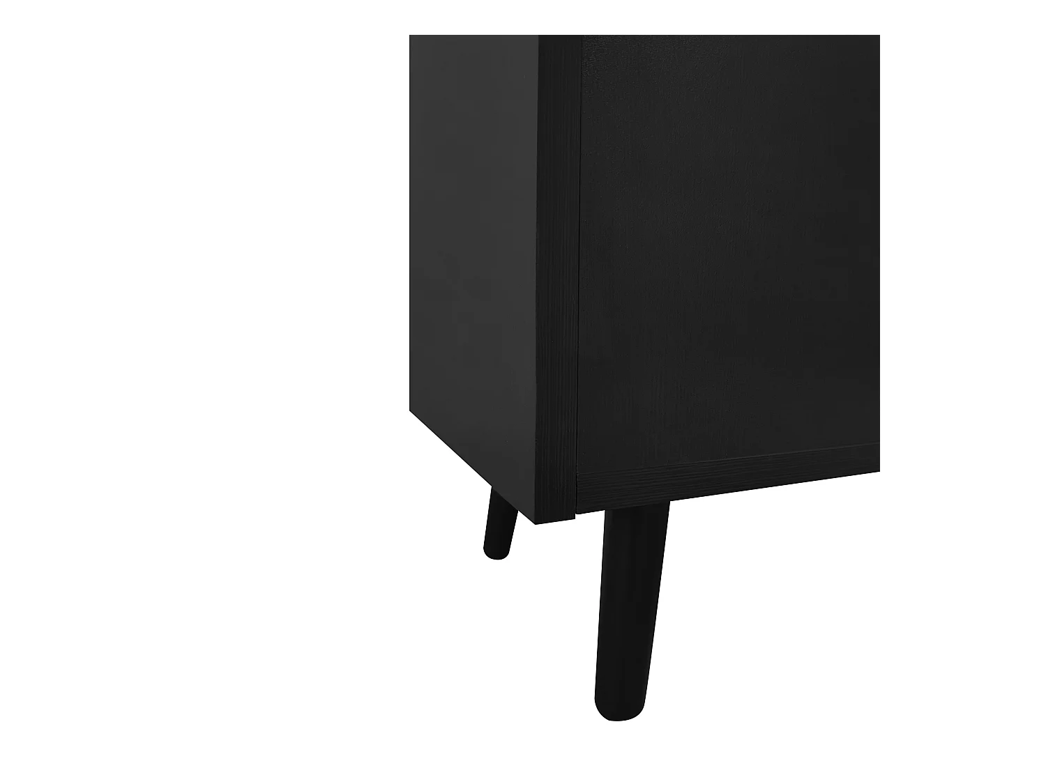 Moderne schwarze Schuhbank, 3 Türen mit Metallgriffen, gepolsterte Sitzfläche, 100 x 34 x 69 cm