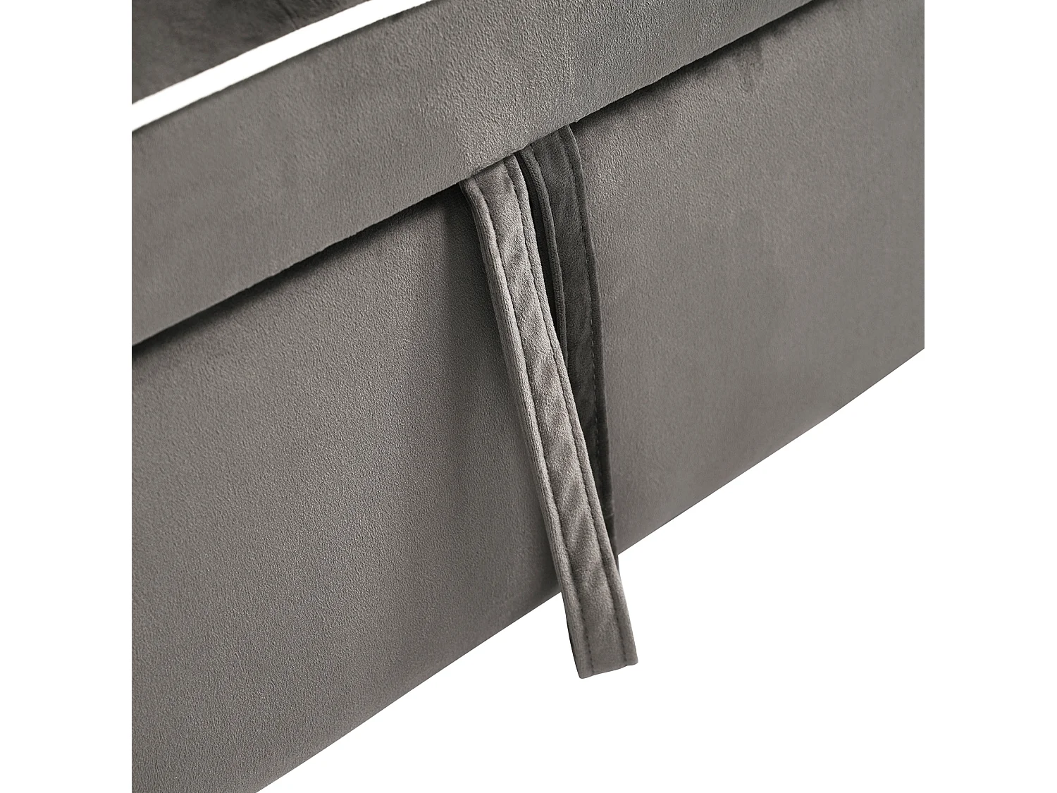 Canapé convertible, velours gris foncé, Canapé simple avec support téléphone et porte-gobelet, pour salon et chambre