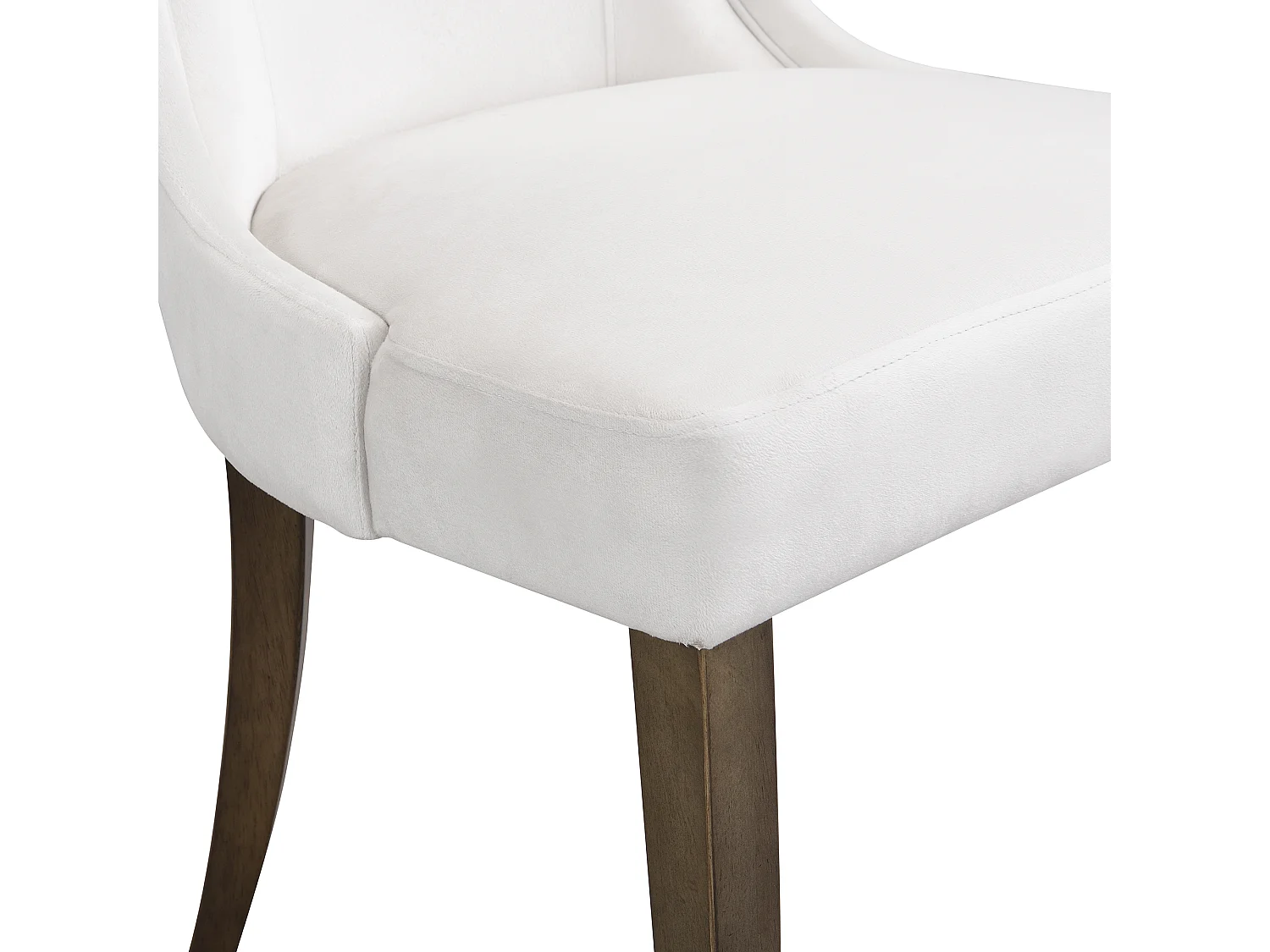 Set van 2 eetkamerstoelen, beige fluweel, gestoffeerde stoel met verstelbare poten, voor woonkamer en slaapkamer