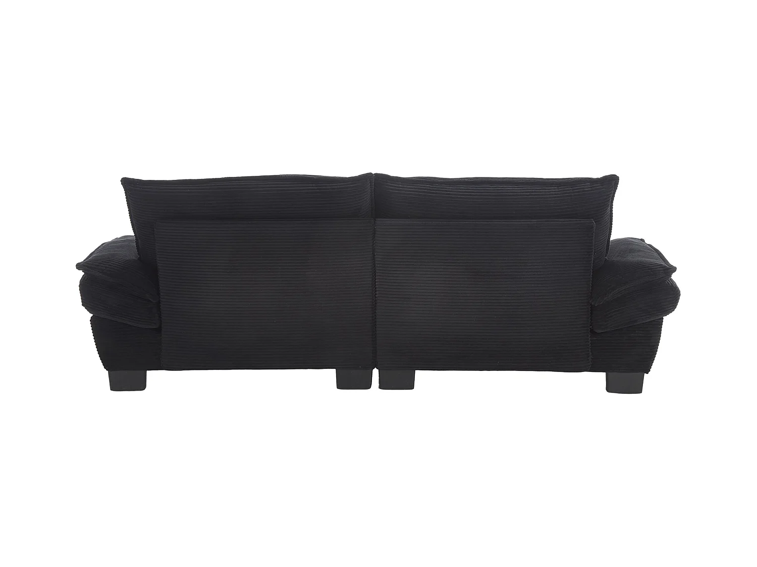 Canapé 2 places, tissu velours, canapé noir avec appui-tête et dossier, adapté au salon et à la chambre