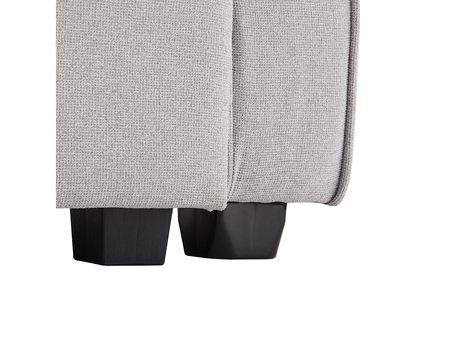 Modernes 4-Sitzer-Sofa aus hellgrauem Leinen mit Seitentaschen und 4 Kissen – für Wohnzimmer, Büro oder Wohnung