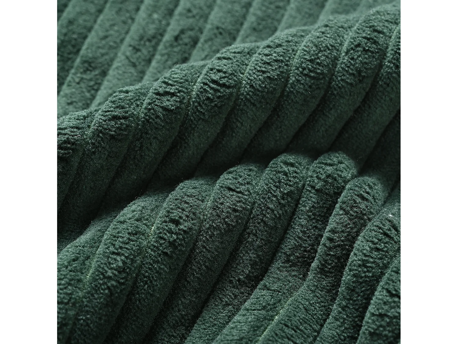 Canapé 3 places, velours côtelé vert, canapé avec coussins et repose-pieds amovible, pour salon et bureau