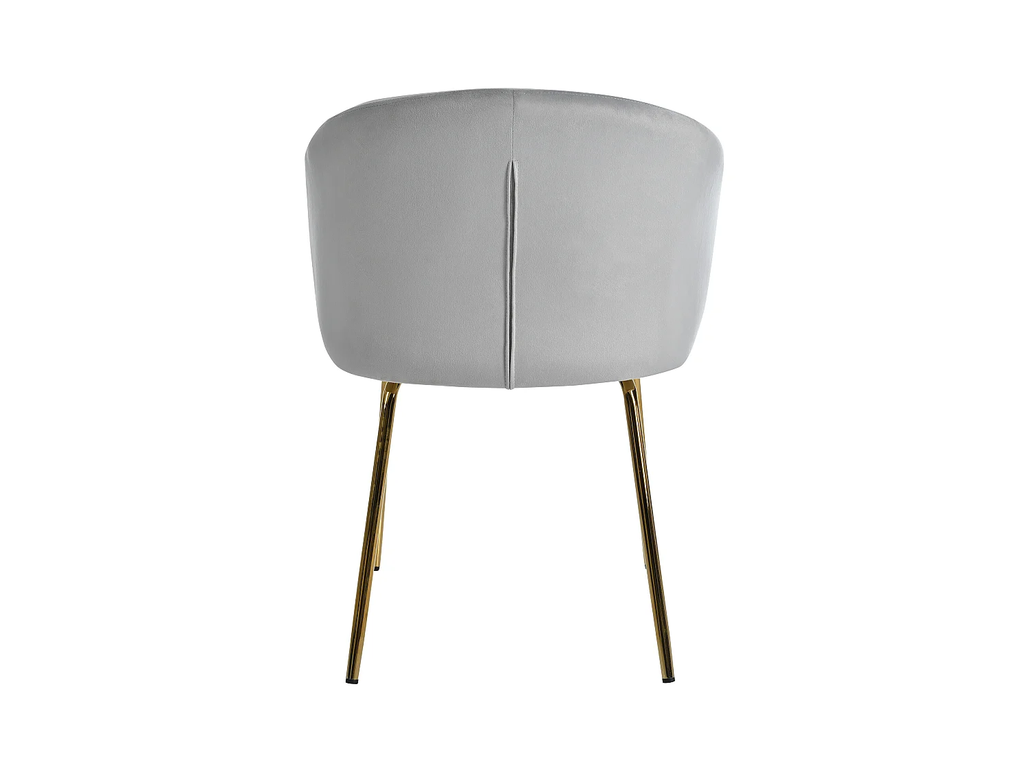 Set van 2 eetkamerstoelen, grijs fluweel, gestoffeerde stoel met armleuningen en gouden metalen poten