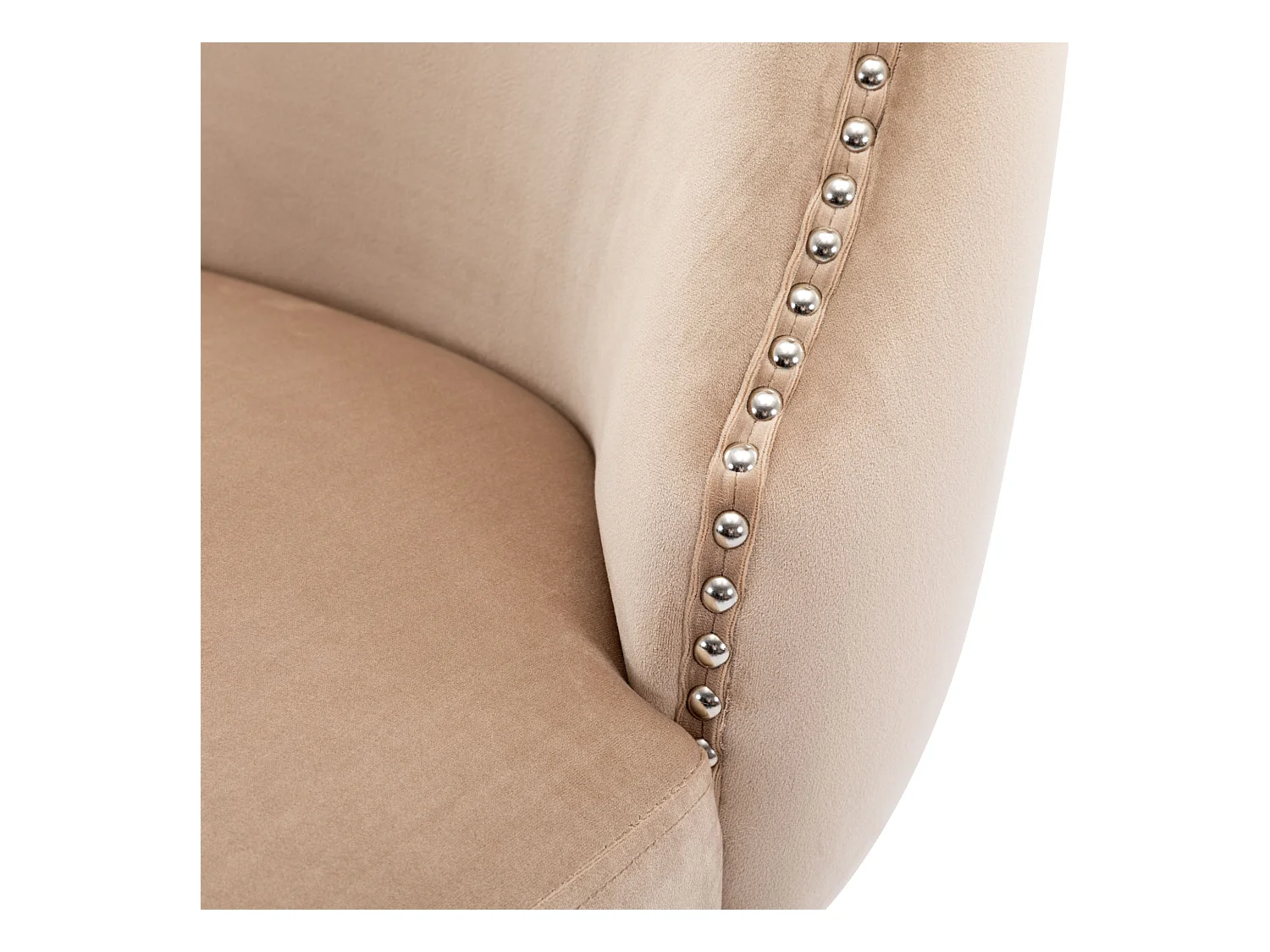 Zestaw 2 krzeseł do jadalni, beżowy aksamit, tapicerowane krzesło z oparciem, nogi drewniane