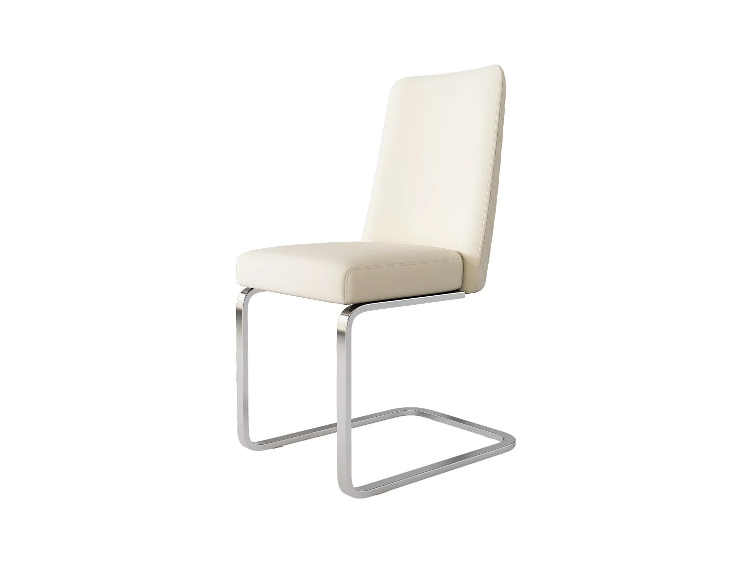 Lot de 2 chaises de salle à manger, velours beige, chaise avec dossier rembourré, pieds argentés