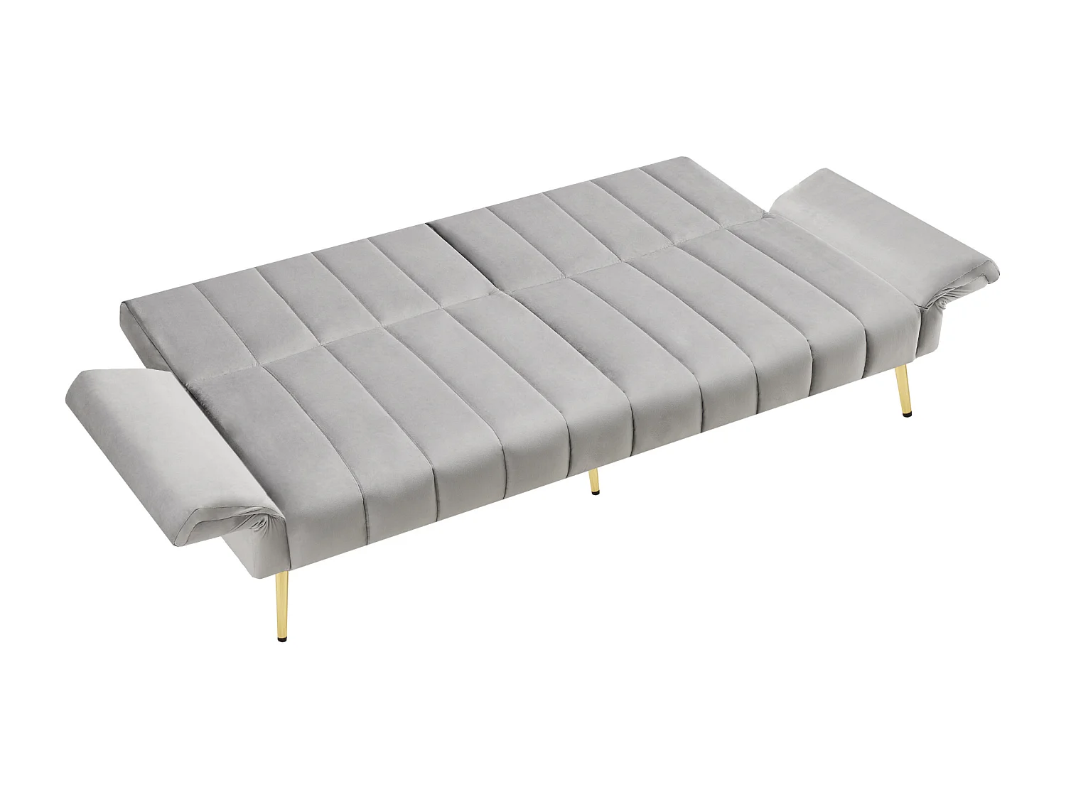 Divano moderno in velluto grigio con schienale e braccioli regolabili - per soggiorno, camera da letto o home theater