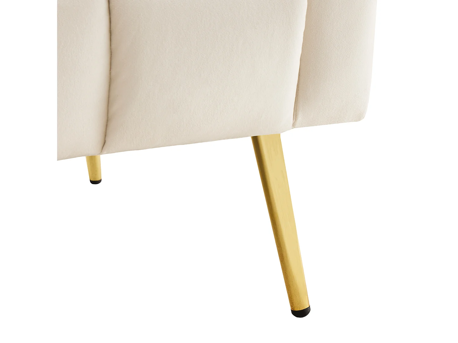 Modernes beiges Samtsofa mit verstellbarer Rückenlehne und Armlehnen – für Wohnzimmer, Schlafzimmer oder Heimkino