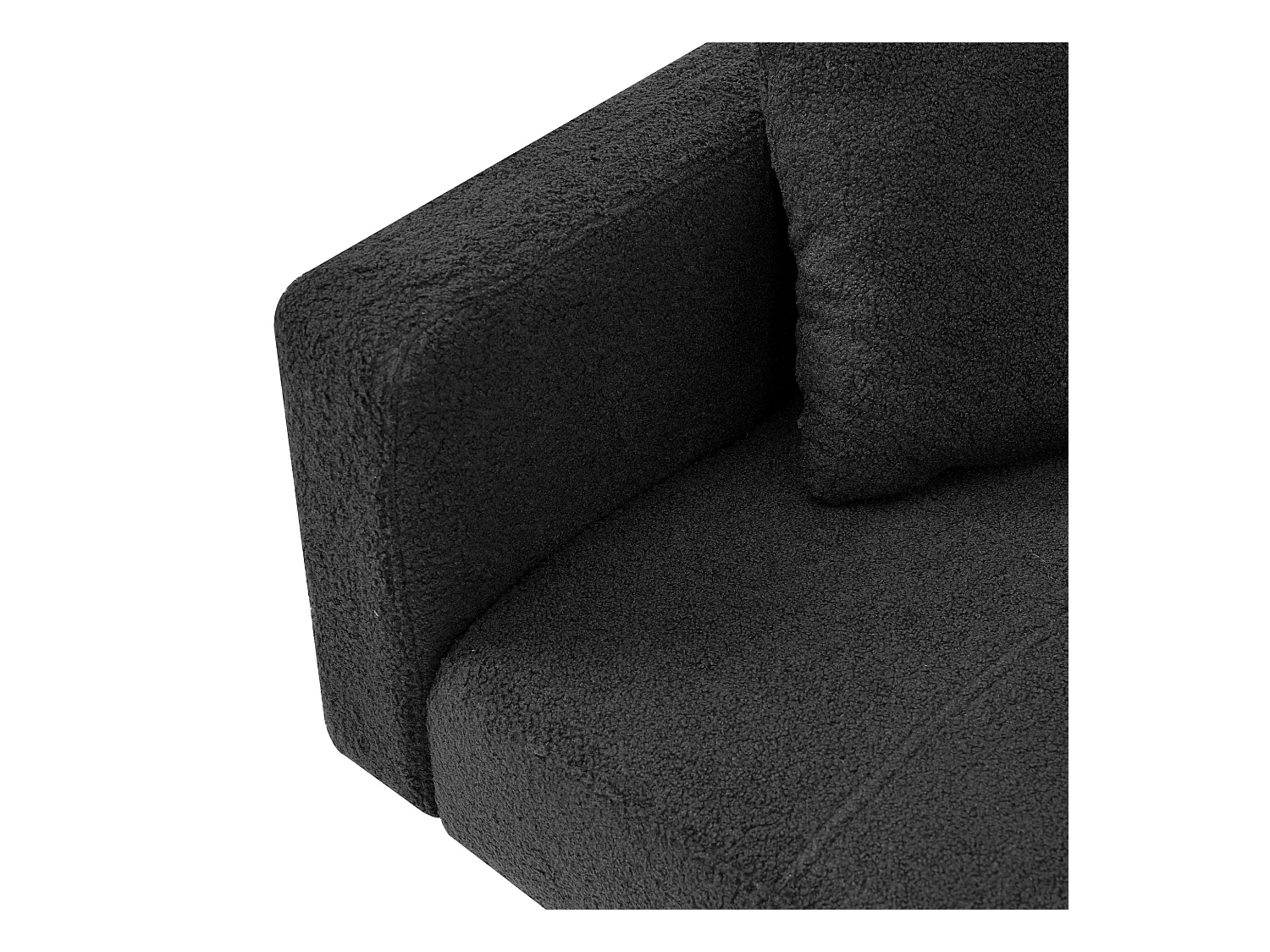 Wohnzimmersofa, dunkelgrauer Plüsch, Zweisitzer mit verstellbarer, gepolsterter Rückenlehne, goldene Beine