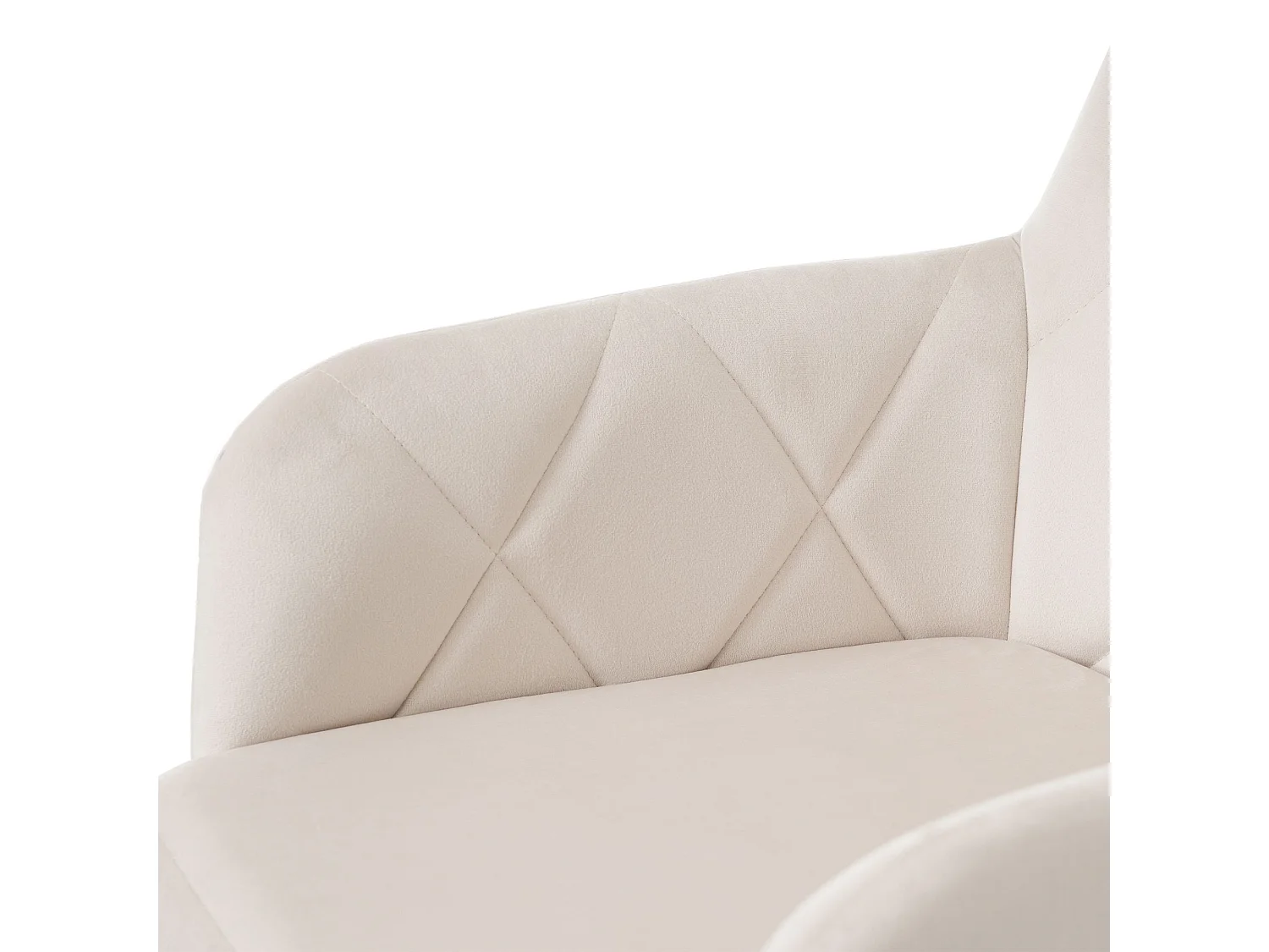 Lot de 2 chaises de salle à manger pivotantes, velours beige, chaise avec accoudoirs et dossier, pieds en métal