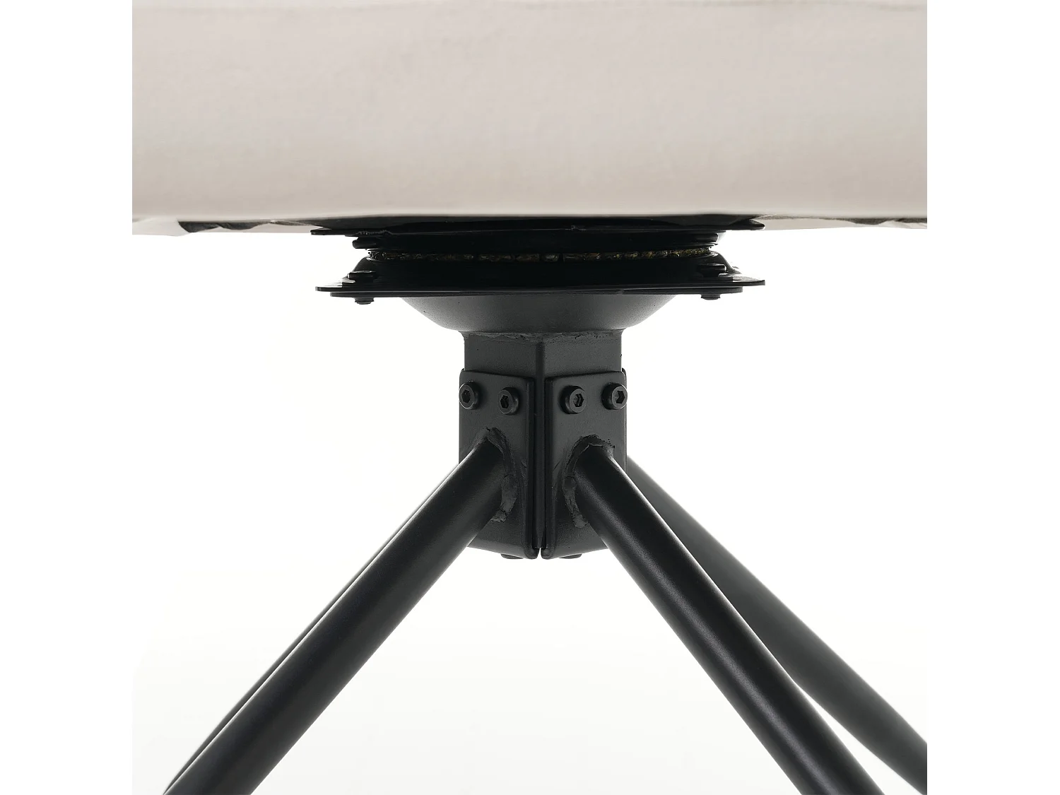 Lot de 2 chaises de salle à manger pivotantes, velours beige, chaise avec accoudoirs et dossier, pieds en métal