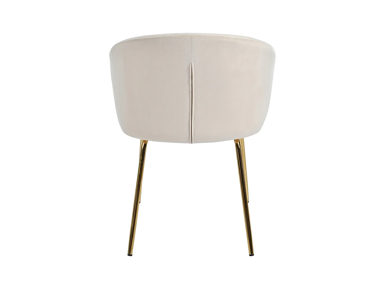Lot de 2 chaises de salle à manger, velours beige, chaise rembourrée avec accoudoirs et pieds en métal doré