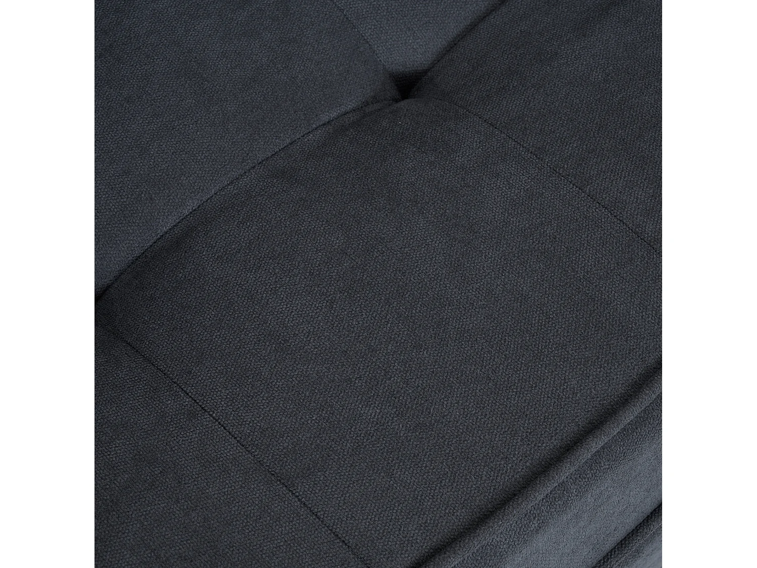 Moderne 2-zits slaapbank met zijzakken, donkergrijs linnen, gestoffeerde omvormbare zitting