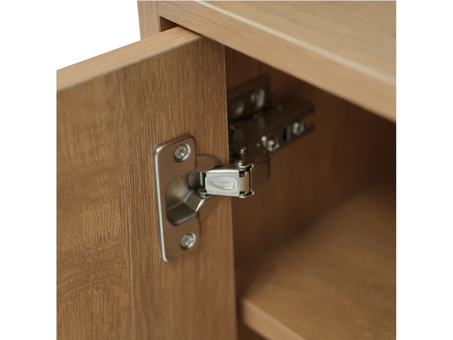 Meuble à chaussures banc 100 cm, 3 portes, avec assise rembourrée, Rangement à plusieurs niveaux , poignées asymétriques