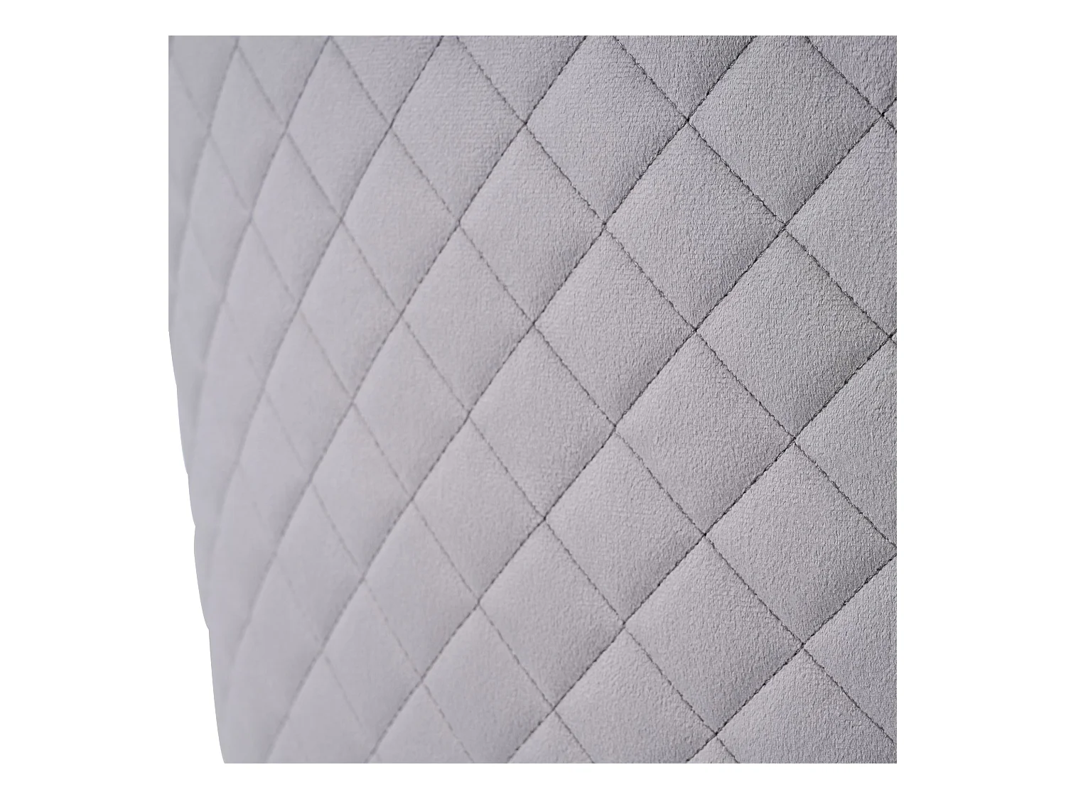 Juego de 2 sillas de comedor, terciopelo gris, respaldo tapizado, patas plateadas