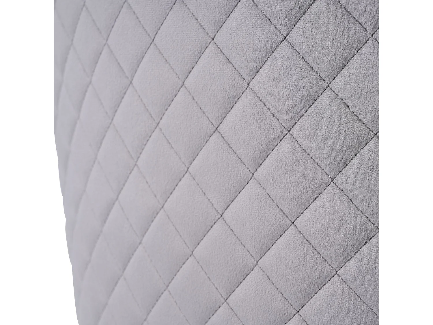 Lot de 2 chaises de salle à manger, velours gris, chaise avec dossier rembourré, pieds argentés