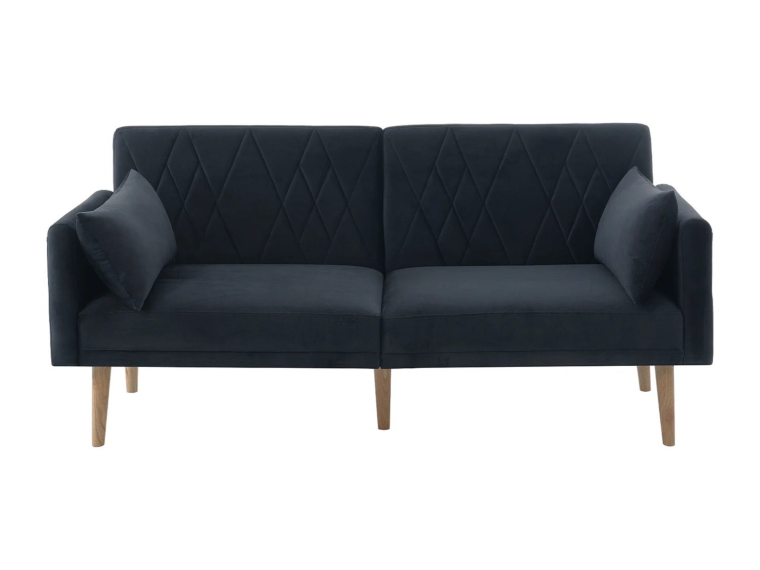 Sofá de 2 plazas de terciopelo negro, con respaldo y reposabrazos ajustables, de diseño moderno, para salón o dormitorio