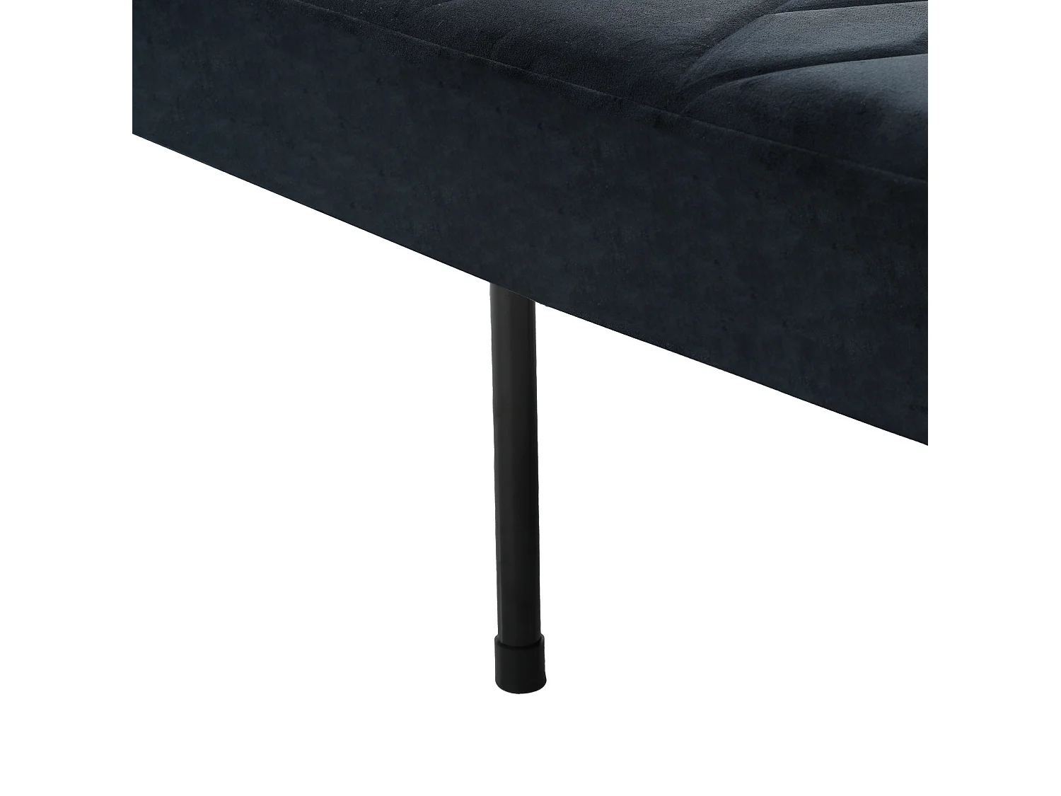 Sofá de 2 plazas de terciopelo negro, con respaldo y reposabrazos ajustables, de diseño moderno, para salón o dormitorio