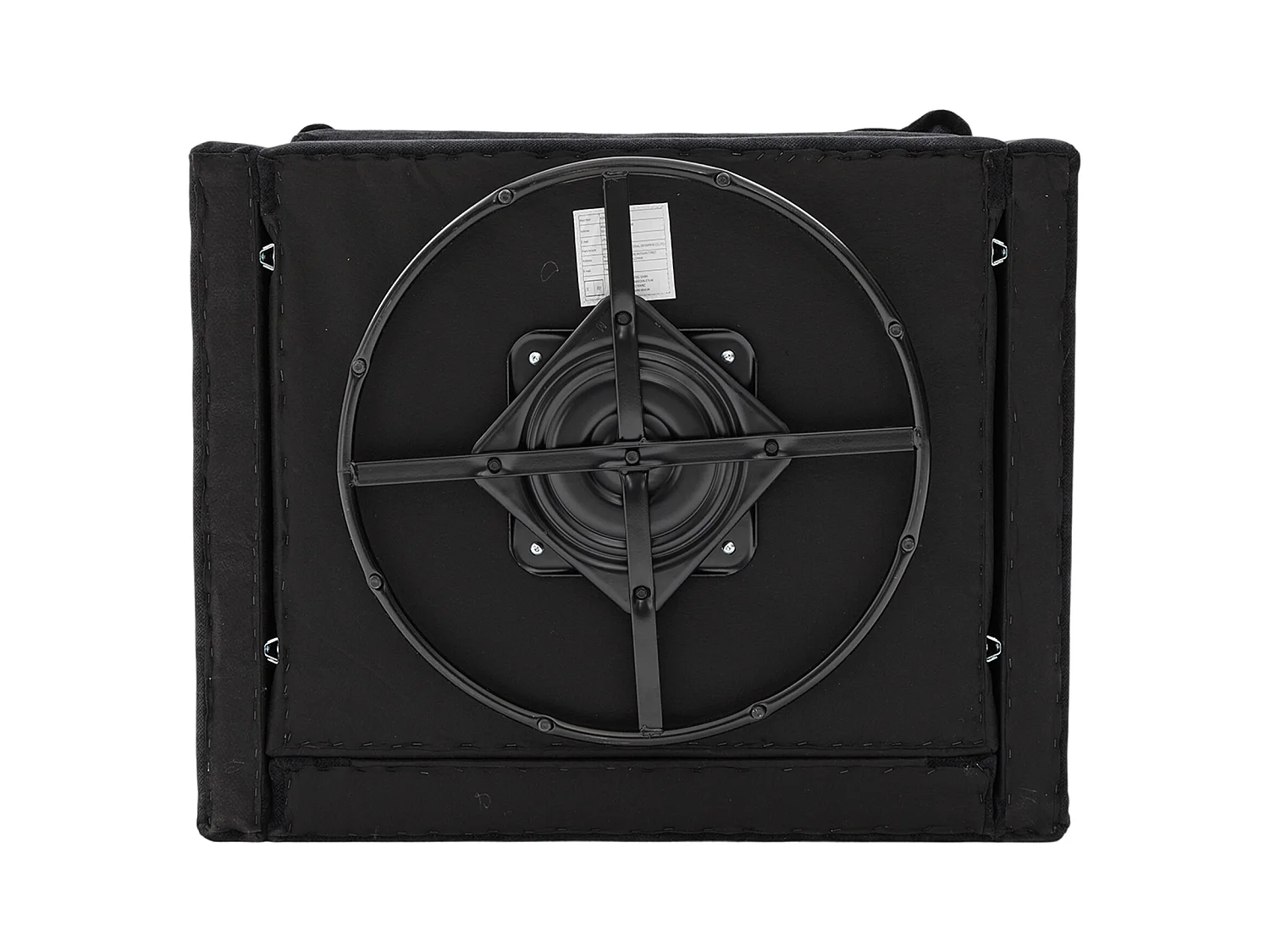 Canapé simple, chenille noir, Canapé pivotant avec accoudoirs et coussins, pour salon et chambre