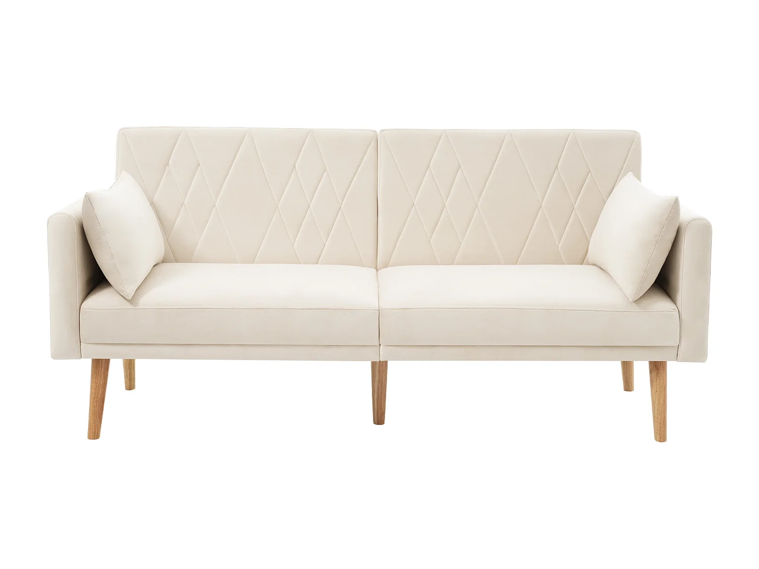 Sofá de 2 plazas de terciopelo beige, con respaldo y reposabrazos ajustables, de diseño moderno, para salón o dormitorio