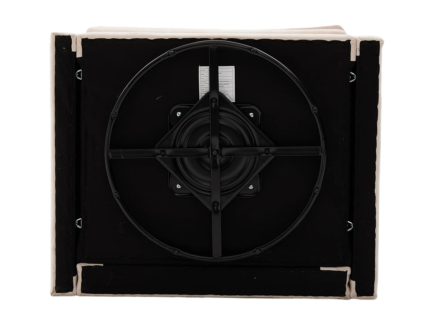 Einzelsofa, beigefarbenes Chenille, Drehsofa mit Armlehnen und Kissen, geeignet für Wohn- und Schlafzimmer