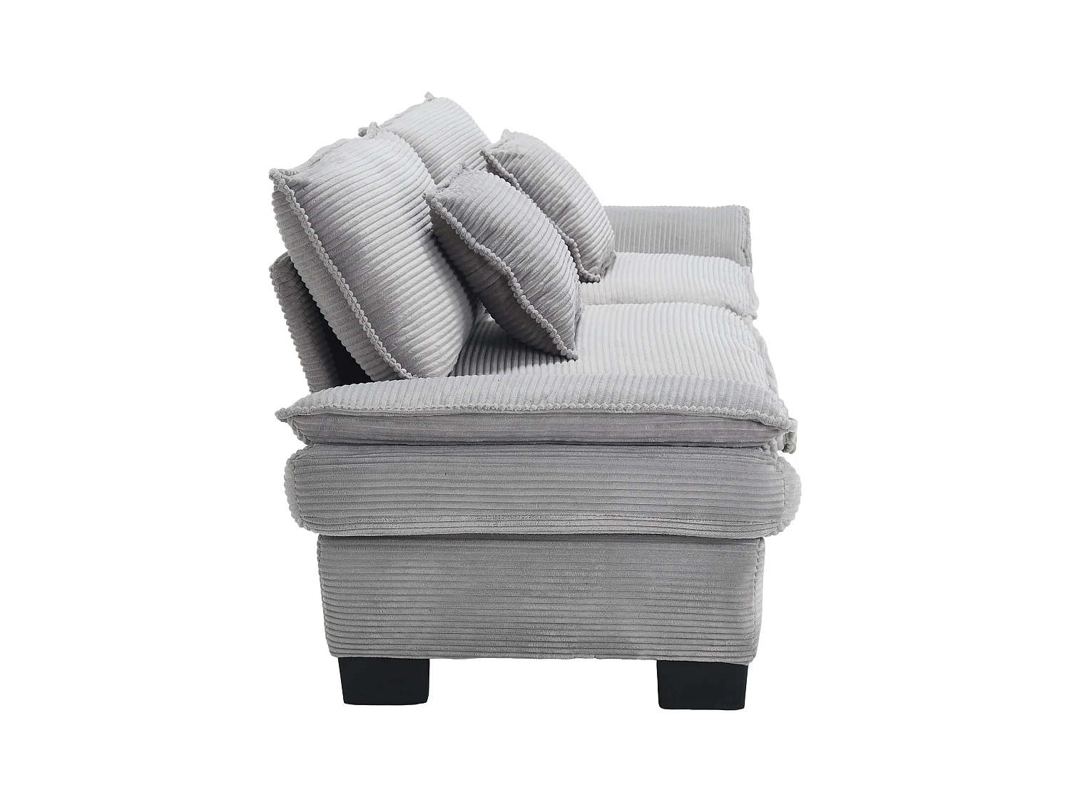 Canapé 2 places,  velours, canapé gris clair avec appui-tête et dossier, pour salon et chambre