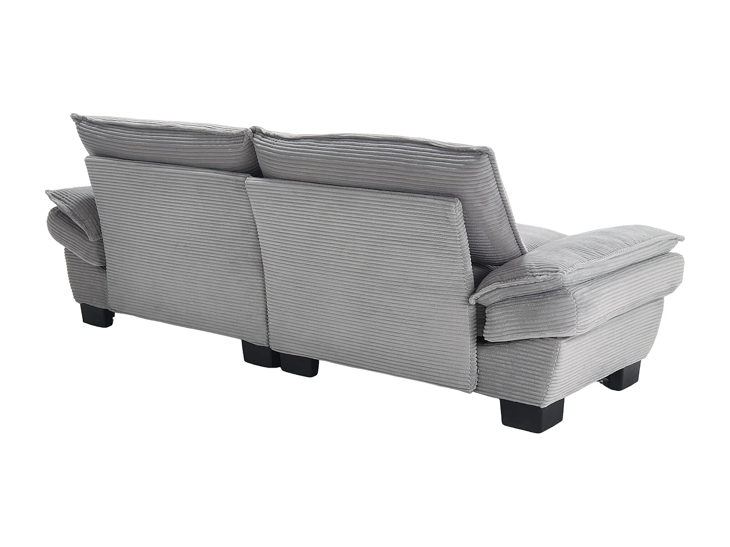 Canapé 2 places,  velours, canapé gris clair avec appui-tête et dossier, pour salon et chambre