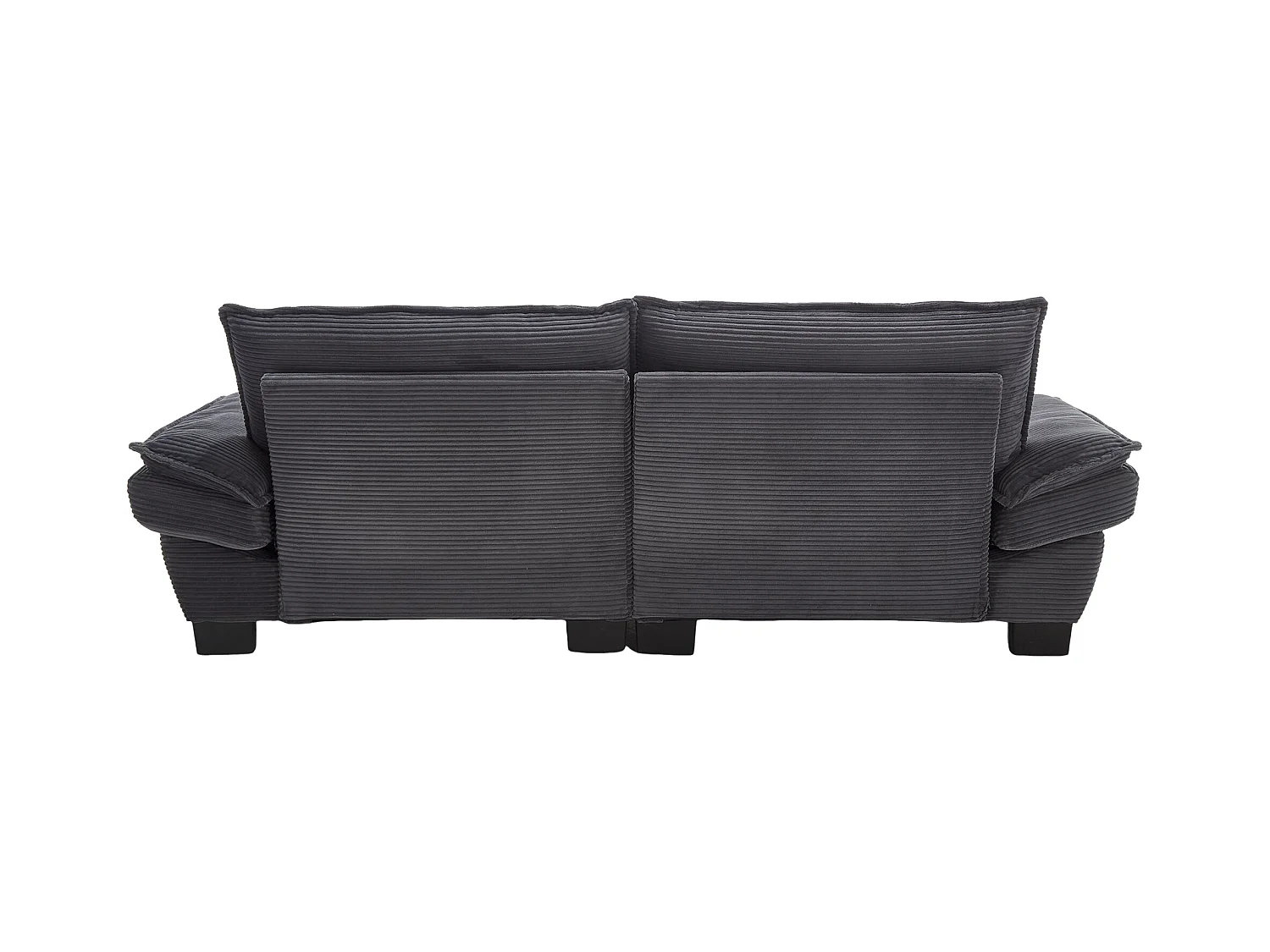 Canapé 2 places, velours, canapé gris foncé avec appui-tête et dossier, pour salon et chambre