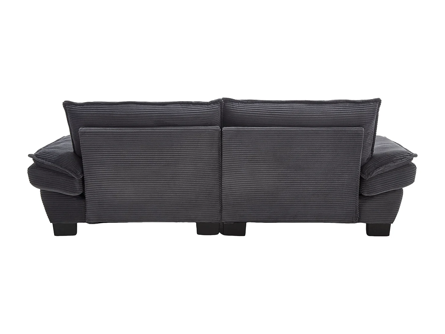 Canapé 2 places, velours, canapé gris foncé avec appui-tête et dossier, pour salon et chambre