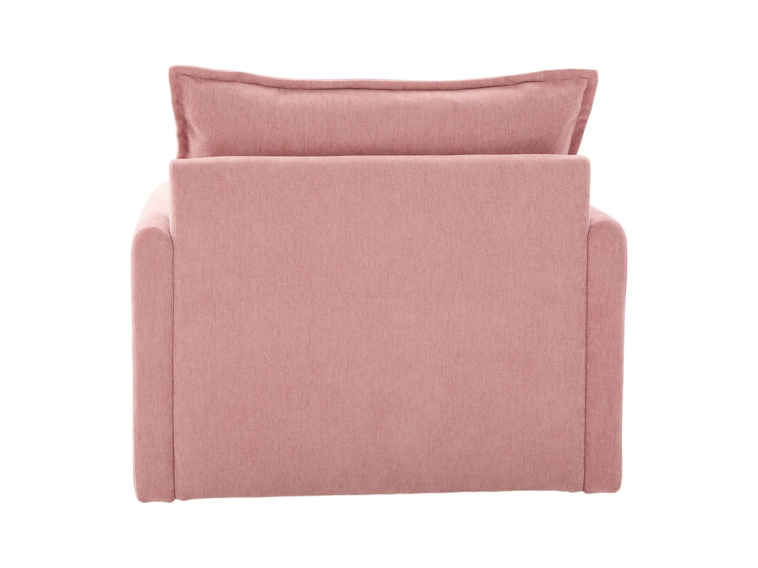 Canapé simple, chenille rose, Canapé pivotant avec accoudoirs et coussins, pour salon et chambre