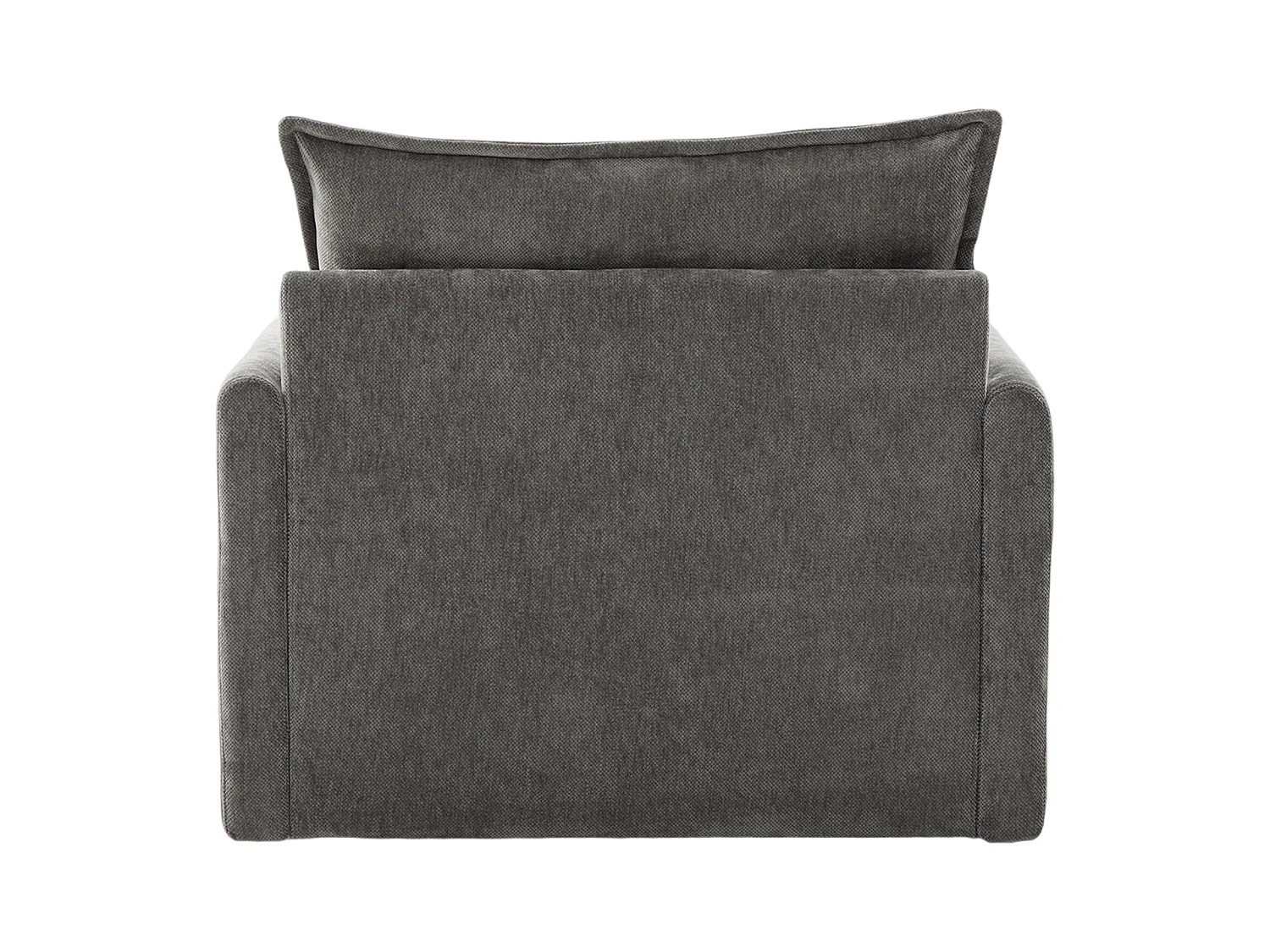 Canapé simple, chenille gris, Canapé pivotant avec accoudoirs et coussins, pour salon et chambre