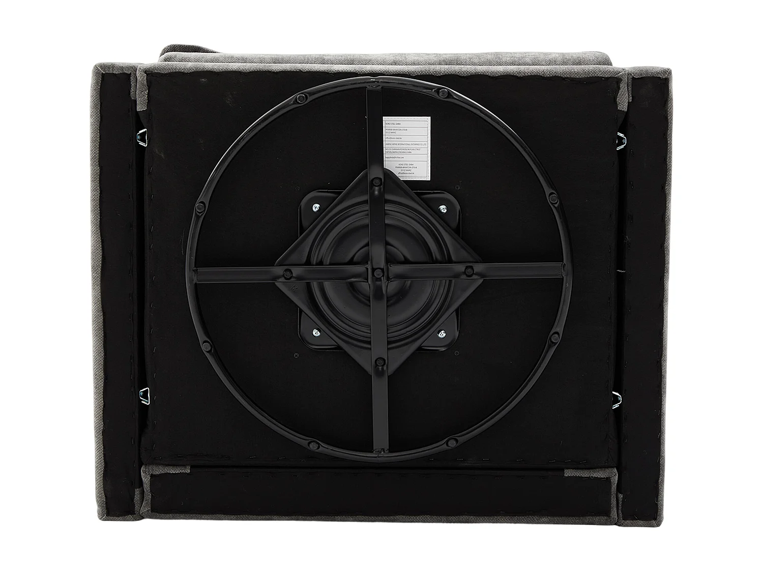 Enkele bank, grijze chenille, draaibare bank met armleuningen en kussens, geschikt voor woonkamer en slaapkamer