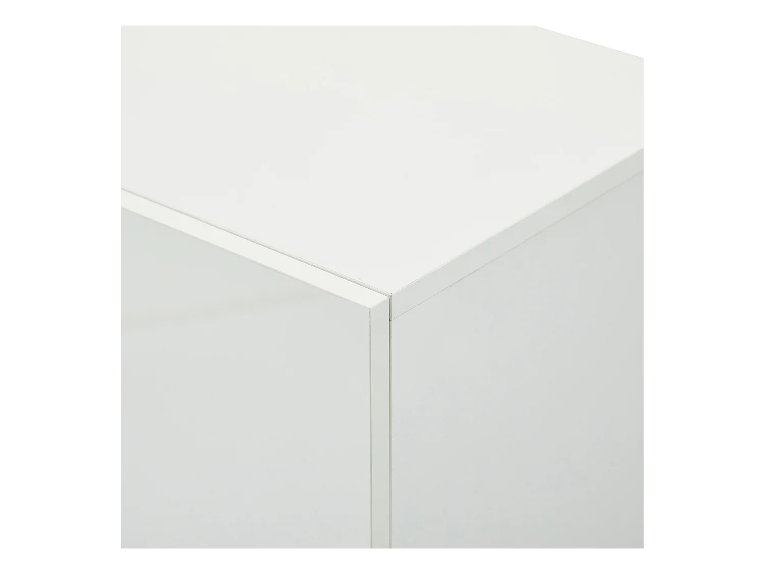 Biała witryna z oświetleniem LED, 45x35x160 cm, 1 półka i 2 drzwi, do salonów i biur