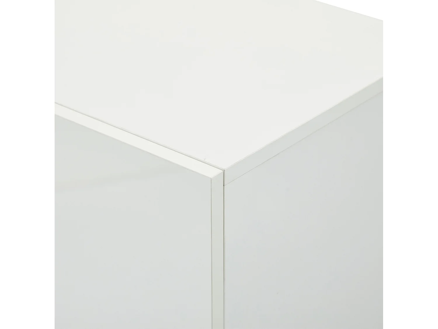 Vitrine blanche avec éclairage LED, 45x35x160 cm, 1 étagère et 2 portes, pour salons et bureaux