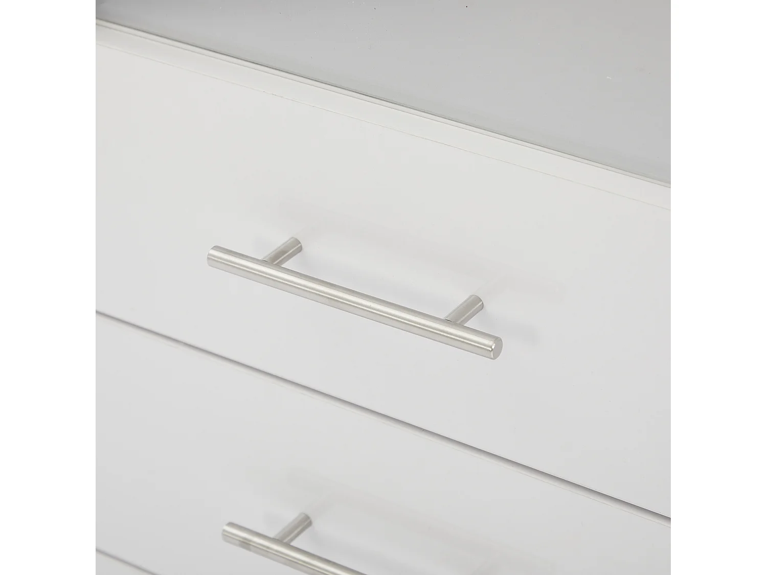 Vitrine blanche avec éclairage LED, 60x35x180 cm, 3 tiroirs, style moderne, pour salon et bureau